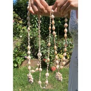 Vintage Shell Necklace Trio – Coastal Cowboy / Mermaidcore Statement